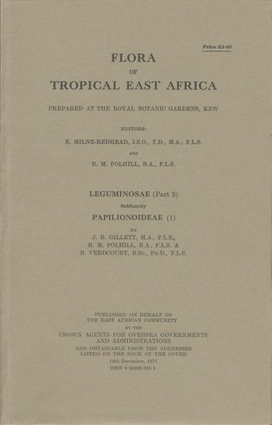 Flora of Tropical East Africa: Leguminosae, Part 3