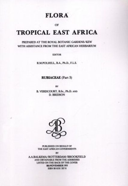 Flora of Tropical East Africa: Rubiaceae, Part 3