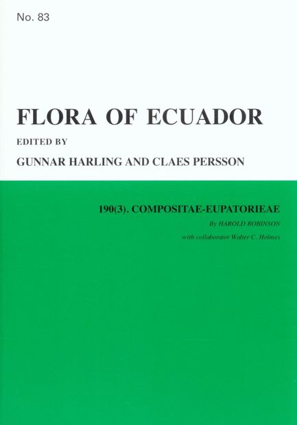 Flora of Ecuador, Volume 83, Part 190 (3): Compositae-Eupatoreae