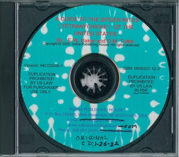 A Guide to the Spider Mites (Tetranychidae) of the United States