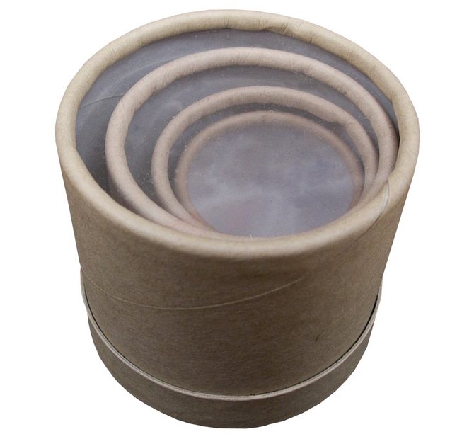 Plain Round Card Insect Boxes with Clear Plastic Bases