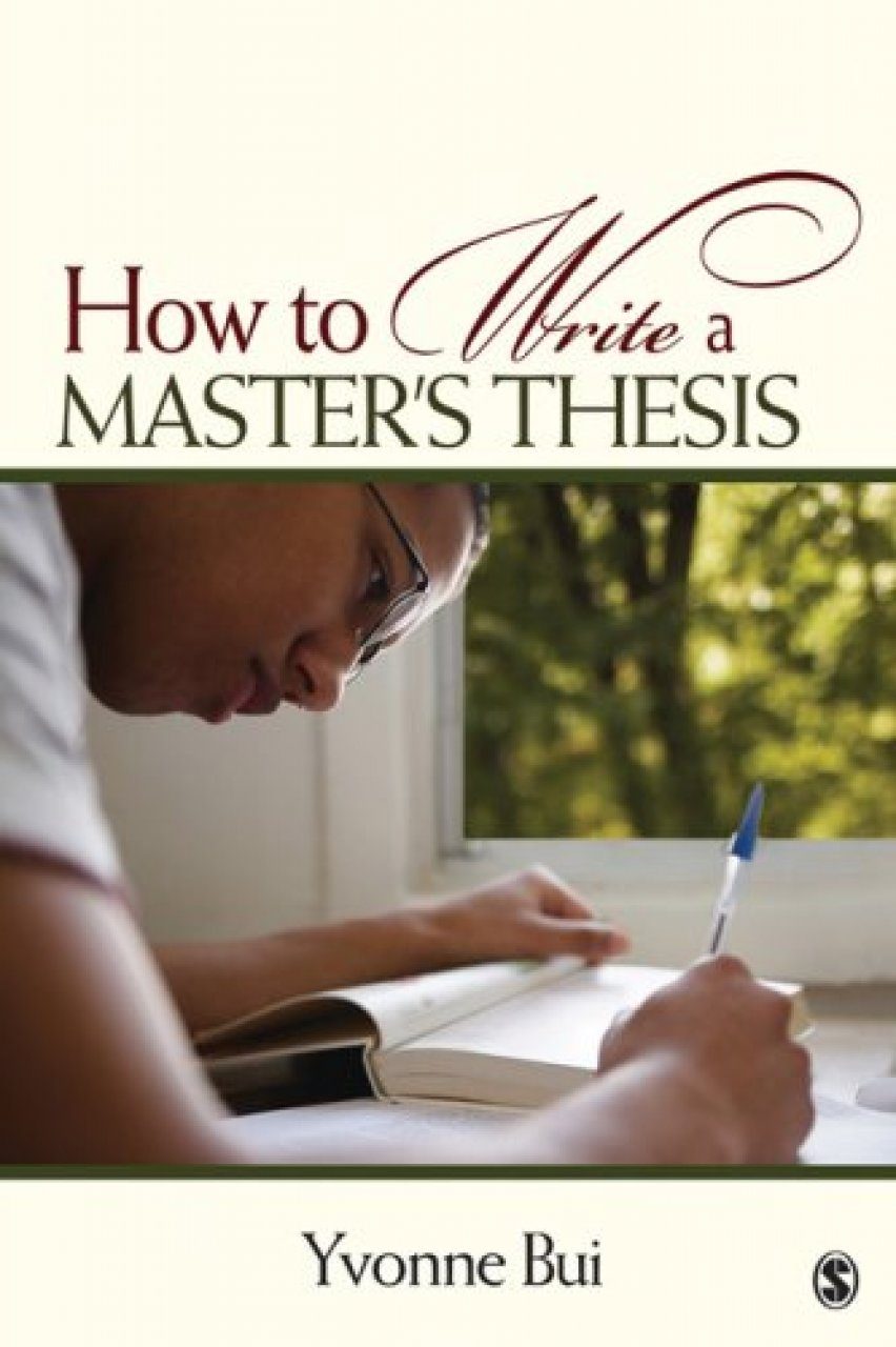 how to write a masters thesis