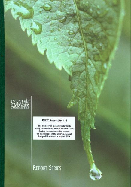The Numbers of Inshore Waterbirds Using the Waters of Mull, Coll and Tiree During the Non-Breeding Season, and an Assessment of the Area's Potential for qualification as a marine SPA