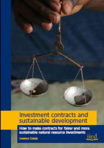 Investment Contracts and Sustainable Development