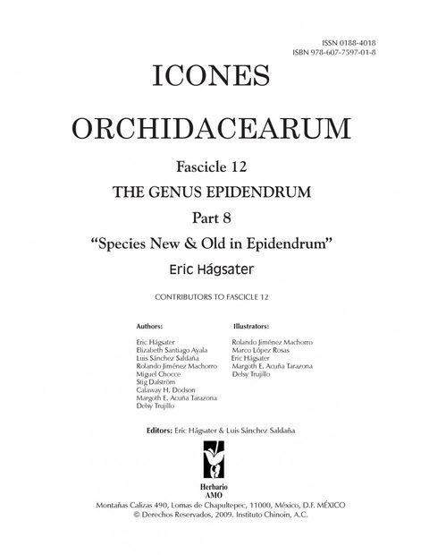 Icones Orchidacearum, Fascicle 12