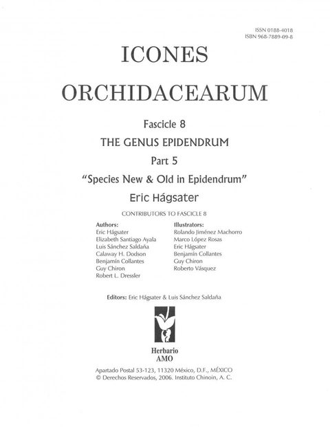 Icones Orchidacearum, Fascicle 8