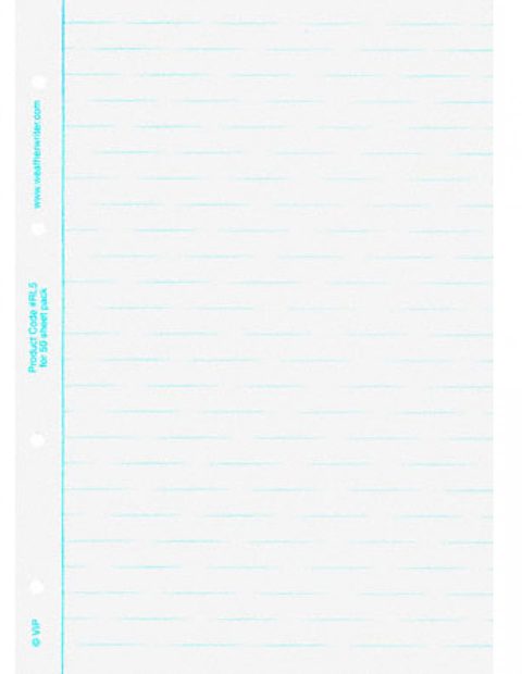 A5 Waterproof Paper Ringbinder Refill