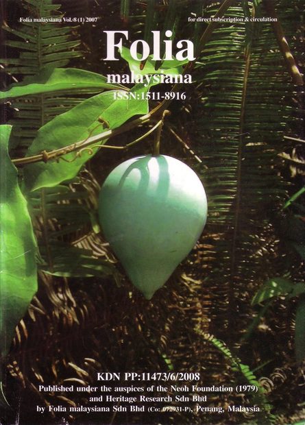 Folia Malaysiana, Volume 8(1)