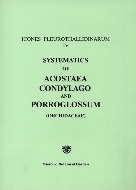 Icones Pleurothallidinarum IV [MSB 24]