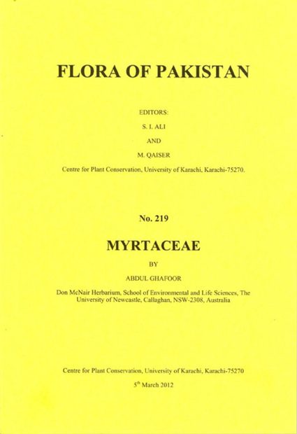 Flora of Pakistan, Volume 219: Myrtaceae