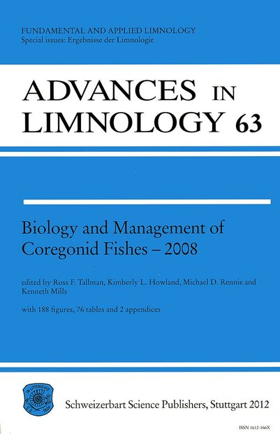Biology and Management of Coregonid Fishes - 2008