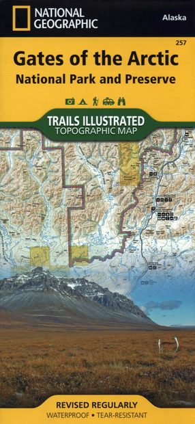 Alaska: Map for Gates of the Arctic National Park and Preserve