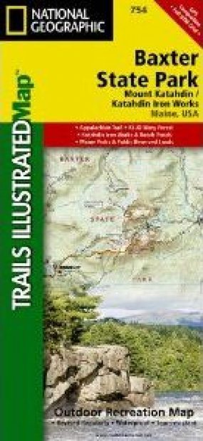 Maine: Map for Baxter State Park/Mount Katahdin