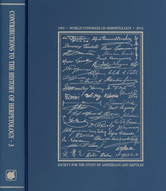 Contributions to the History of Herpetology, Volume 3