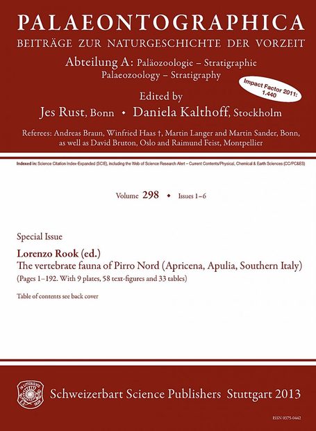 The Vertebrate Fauna of Pirro Nord (Apricena, Apulia, Southern Italy)