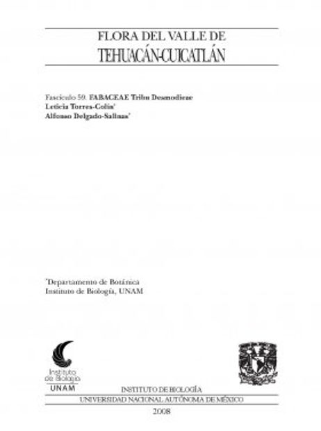Flora del Valle de Tehuacán-Cuicatlán, Volume 59: Fabaceae Tribu Desmodieae