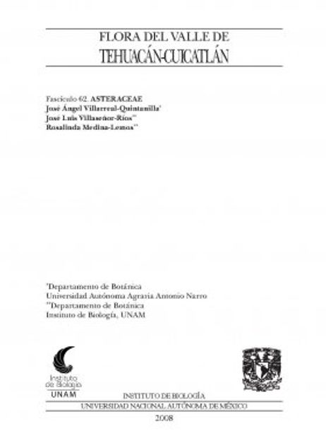 Flora del Valle de Tehuacán-Cuicatlán, Volume 62: Asteraceae Tribu Tageteae
