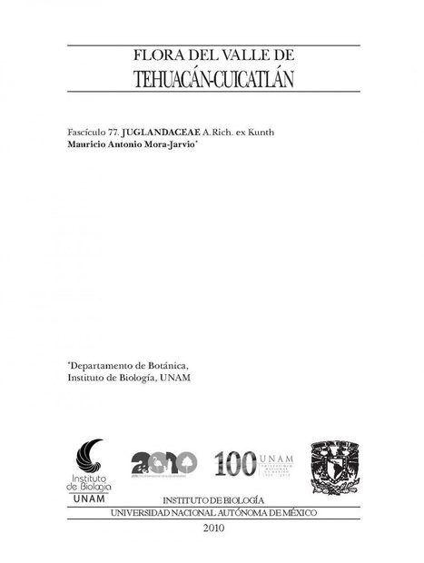 Flora del Valle de Tehuacán-Cuicatlán, Volume 77: Juglandaceae