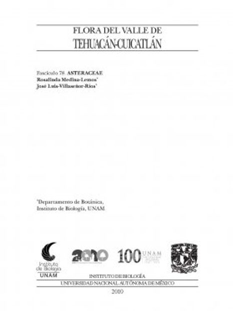 Flora del Valle de Tehuacán-Cuicatlán, Volume 78: Asteraceae Tribu Plucheeae