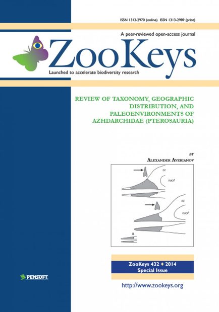 ZooKeys 432: Review of Taxonomy, Geographic Distribution, and Paleoenvironments of Azhdarchidae (Pterosauria)