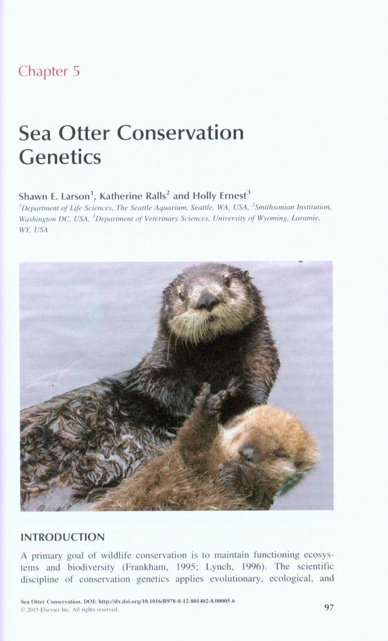 Sea Otter Conservation Nhbs Academic Amp Professional Books