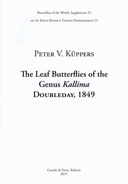 Butterflies of the World, Supplement 25 [English]