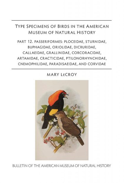 Type Specimens of Birds in the American Museum of Natural History, Part 12