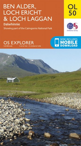 OS Explorer Map OL50: Ben Alder, Loch Ericht & Loch Laggan