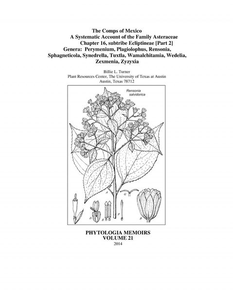 The Comps of Mexico: A Systematic Account of the Family Asteraceae, Chapter 16