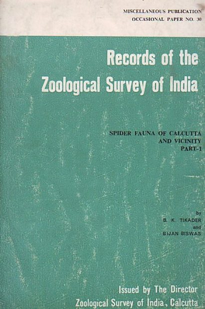 Spider Fauna of Calcutta and Vicinity, Part 1