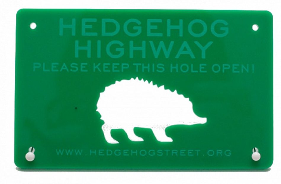 Hedgehog Highway Sign