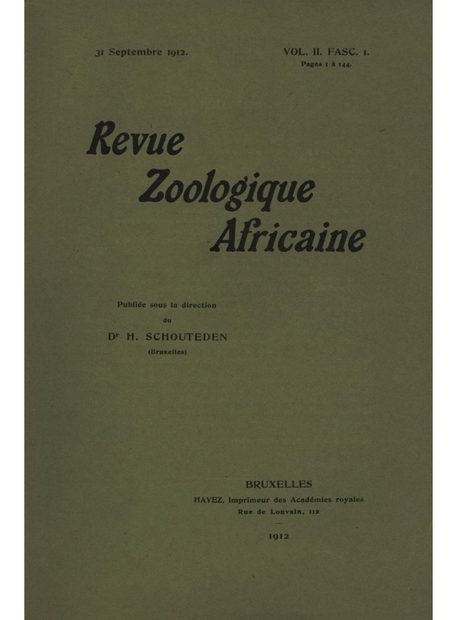 Revue Zoologique Africaine, Volume 2 (3-Volume Set)