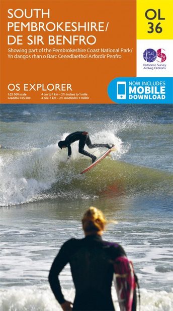 OS Explorer Map OL36: South Pembrokeshire / De Sir Benfro