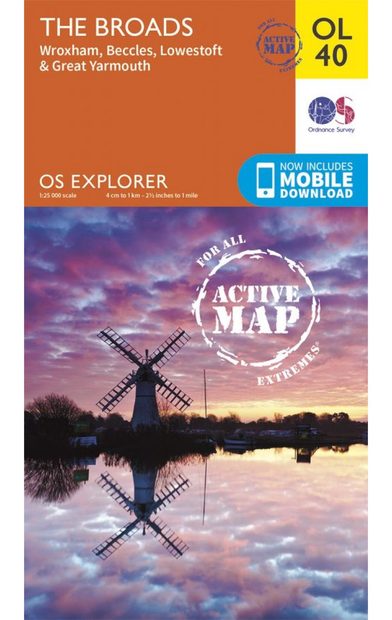OS Explorer Map OL40: The Broads