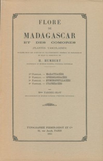 Flore de Madagascar et des Comores, Fam.1-4