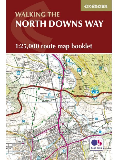 Cicerone Guides: Walking the North Downs Way: 1:25,000 Route Map Booklet