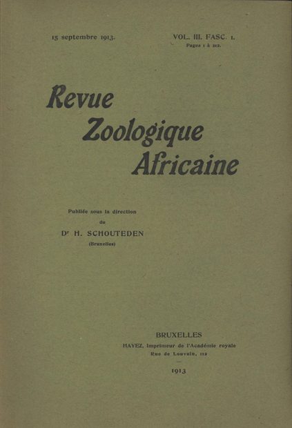 Revue de Zoologie et de Botanique Africaines, Volume 3 (3-Volume Set)