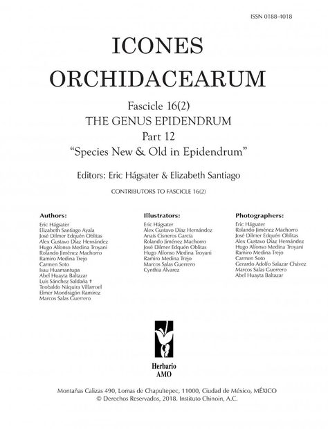 Icones Orchidacearum, Fascicle 16(2)