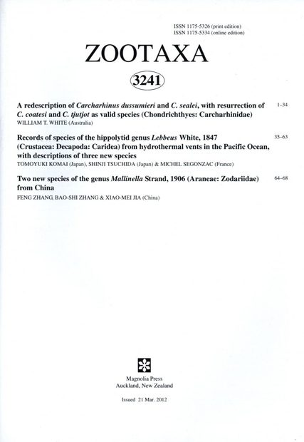 Zootaxa, Volume 3241