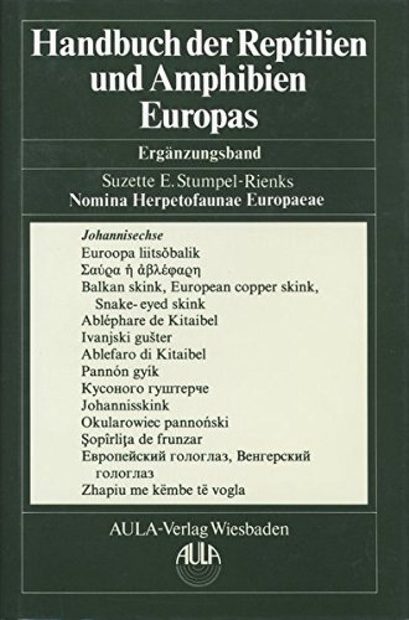 Handbuch der Reptilien und Amphibien Europas: Gesamtregister [Consolidated Index]