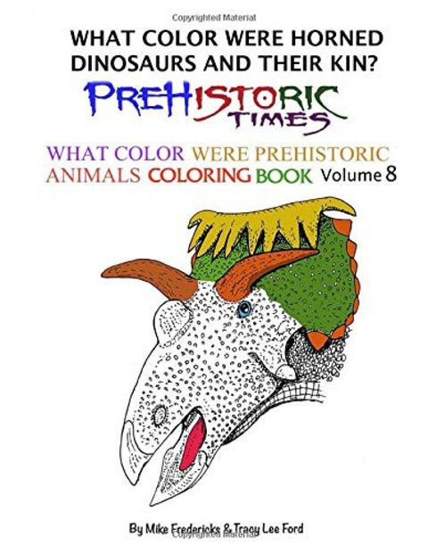 What Color were Horned Dinosaurs and thier Kin?