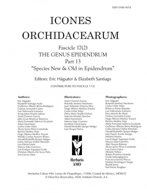 Icones Orchidacearum, Fascicle 17(2)