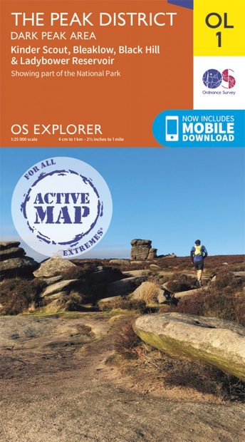 OS Explorer Map OL1: The Peak District - Dark Peak Area