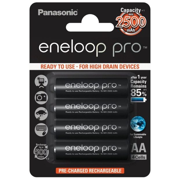Panasonic Eneloop Pro 2500mAh AA Batteries