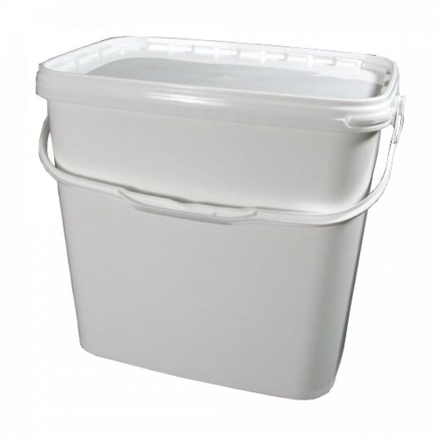 Rectangular Plastic Pitfall Bucket with Handle and Lid