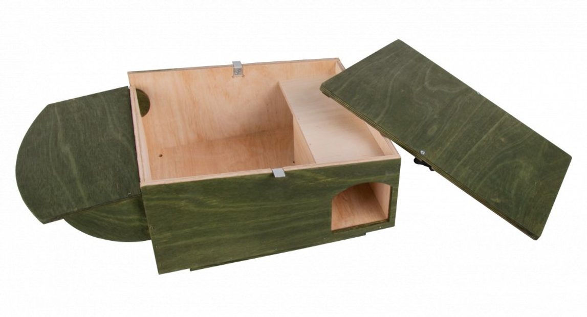 Hedgehog House with Feeding Shelter
