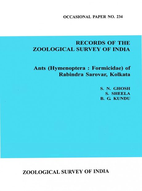 Ants (Hymenoptera: Formicidae) of Rabindra Sarovar, Kolkata