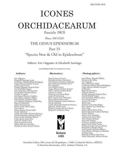 Icones Orchidacearum, Fascicle 19(3)