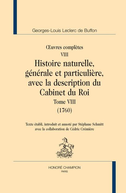 Buffon: Oeuvres Complètes, Volume 8