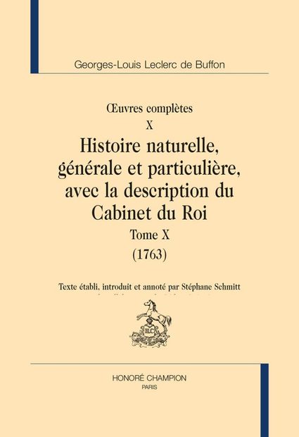 Buffon: Oeuvres Complètes, Volume 10